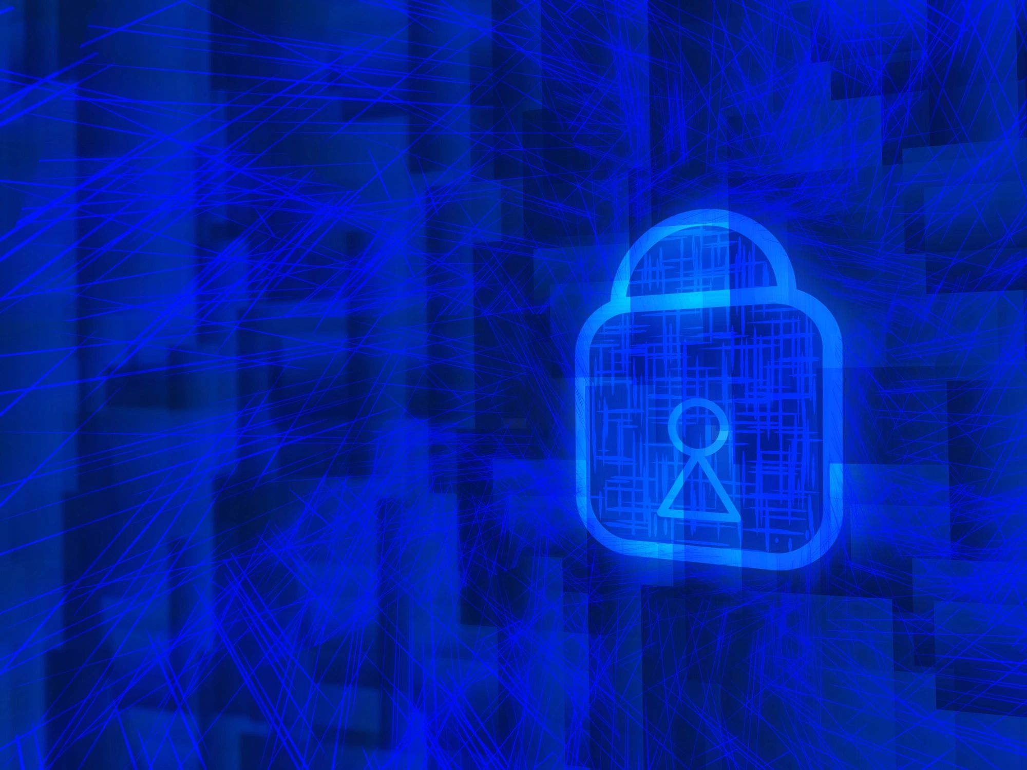 Blue cyber infrastructure background