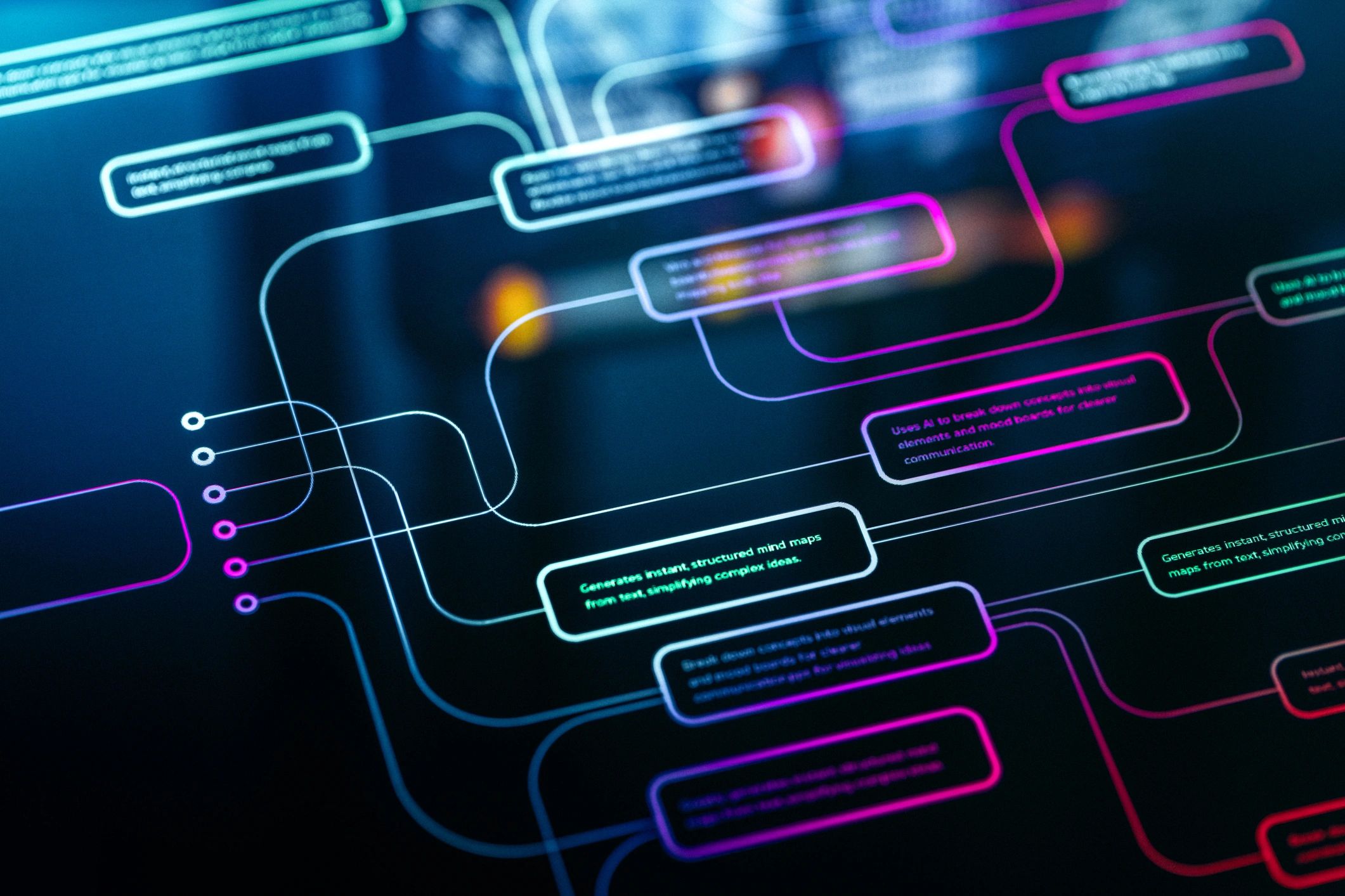 Abstract digital network representing business website infrastructure